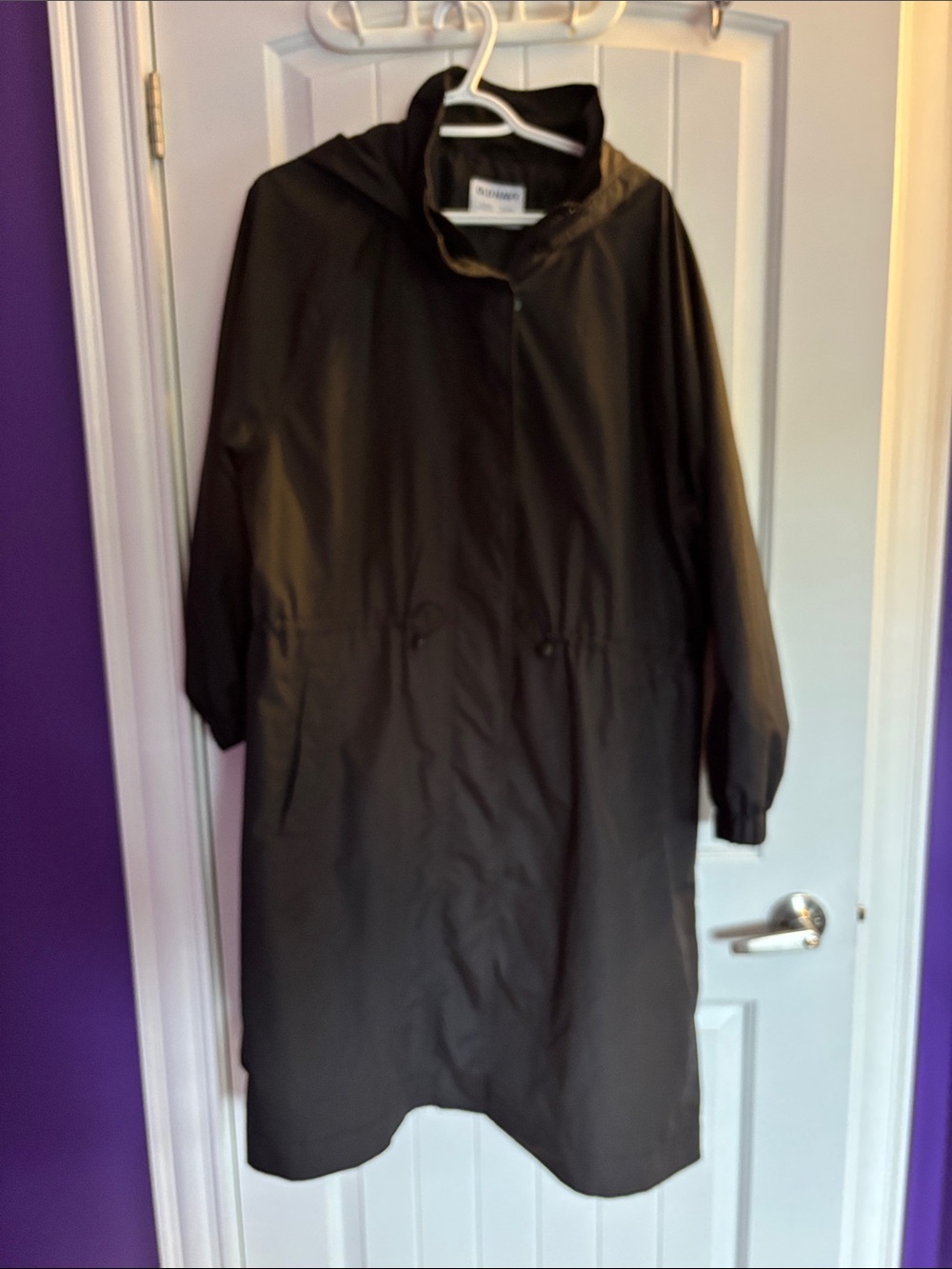 Black Hooded Trench Coat
